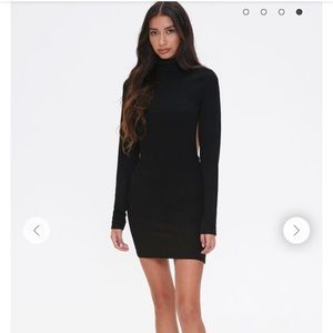 Open-back Turtleneck dress